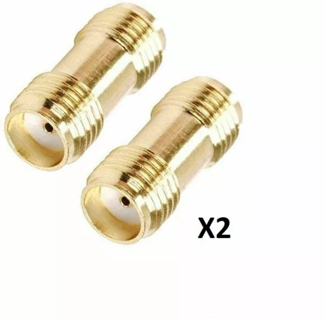 2 X SMA Femelle À Adaptateur Connecteur - Vendeur UK