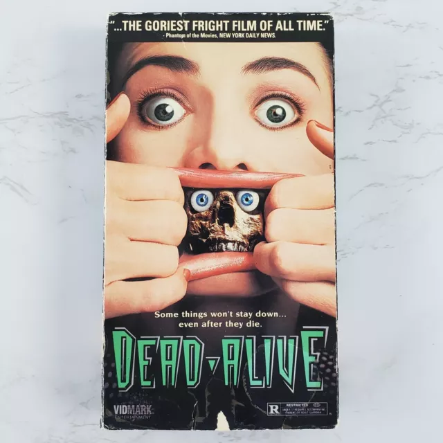 DEAD ALIVE VHS Peter Jackson 1992 Horror OOP R-Rated Vidmark Tested Ex ...