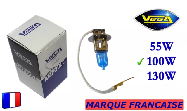 ► Ampoule Xénon VEGA® "DAY LIGHT" Marque Française H3 100W 5000K Auto Phare ◄