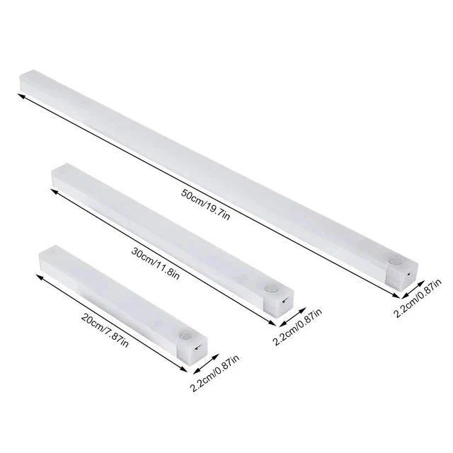 STRIP LIGHT LED PIR Motion Sensor Wireless USB Rechargeable Cabinet ...