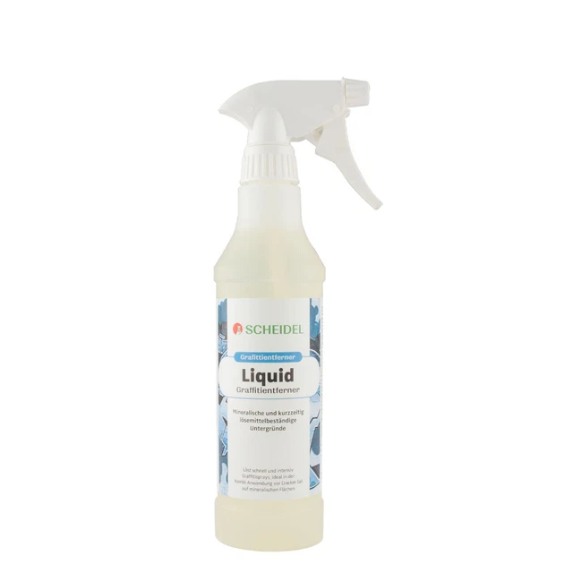 Scheidel rimozione graffiti liquido 500 ml flacone spray, detergente, detergente facciata