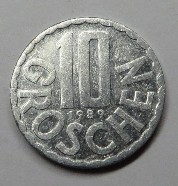 Austria 10 Groschen 1989 Aluminum KM#2878
