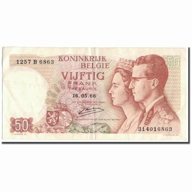 [#595344] Billet, Belgique, 50 Francs, 1966-05-16, KM:139, SUP