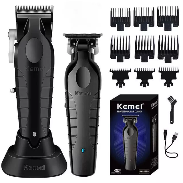 Kemei Cordless Hair Trimmer 0mm Clipper Professional Electric Cutting Machine