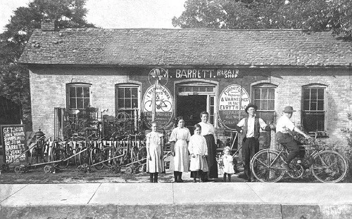 Jim Barrett Family Repair Shop Bicycle Fort Smith Arkansas AR Reprint Postcard