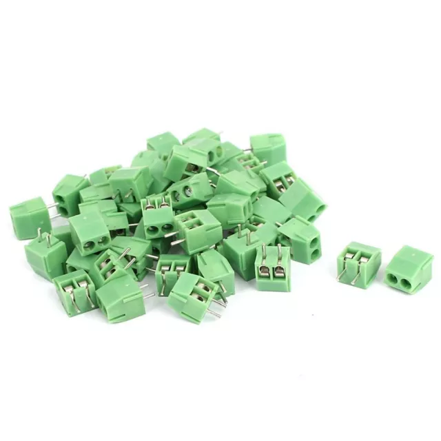 50pcs 3.5mm Pitch Screw Terminal Block 2 Pin Terminal Connector  PCB Mount