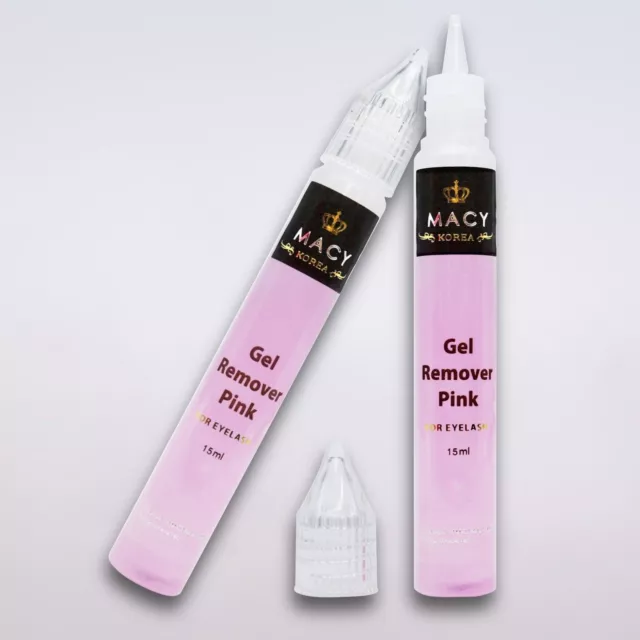 Extensiones de Pestañas Removedor Rosa Gel Lash Extensión Eliminador 15ML MACY