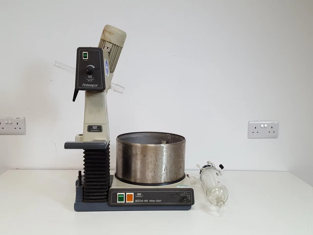 Buchi RE 111 Rotavapor Rotary Evaporator w/ B-1461 Water Bath Lab Spares/Repairs