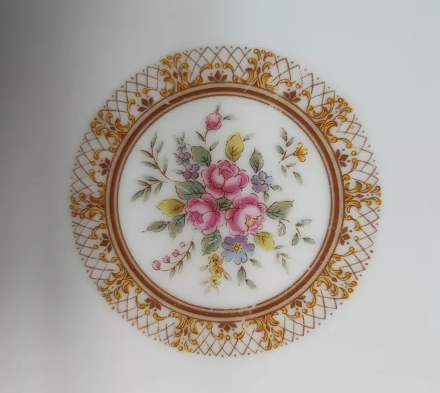 VINTAGE PORCELAIN SEYEI DINNER  PLATE CHANTILLY 7312 ROSE DESIGN 23.5cm diameter 3