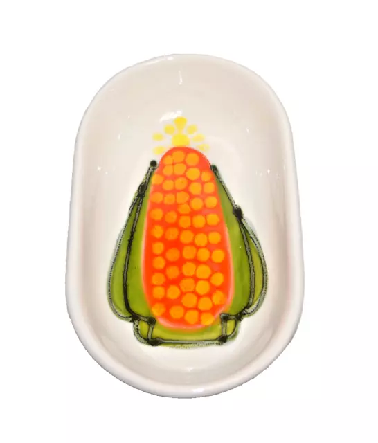 Ardencraft Pottery Handmade Ceramic Serving Bowl with Ear of Corn Vintage  T1883