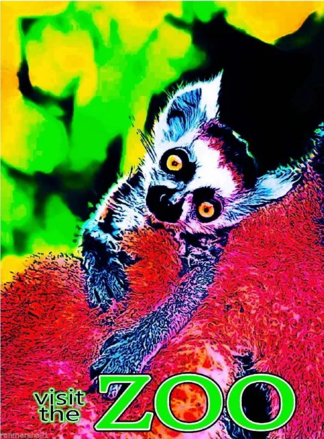 97637 Visit the Zoo Lemur Wild Animals Park United Wall Print Poster Plakat