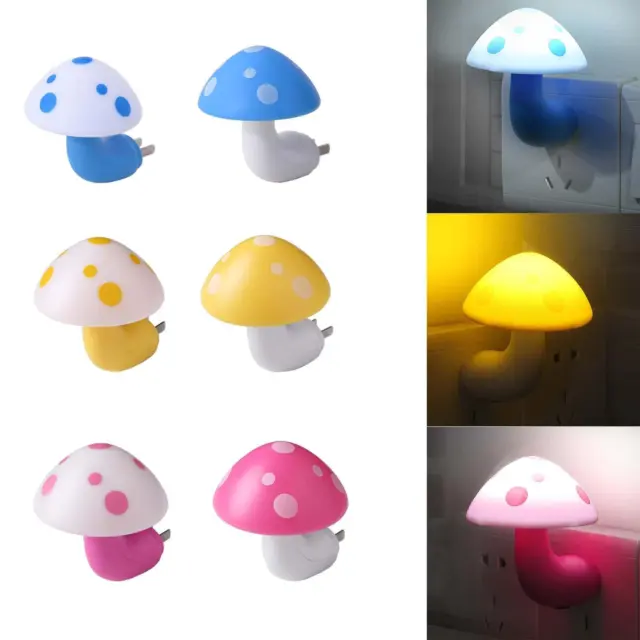 Champignon LED veilleuse Plug in lampe décorative pour adultes enfants mignon