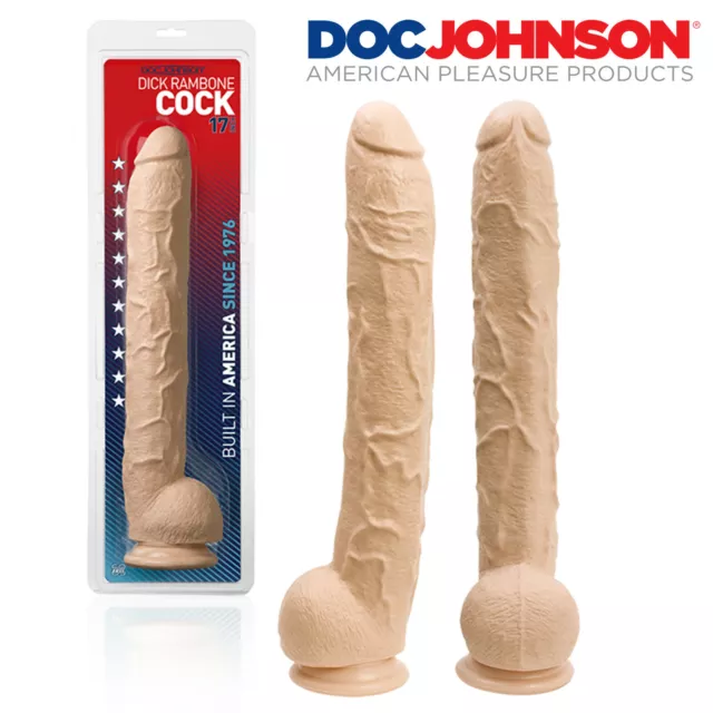 Doc Johnson Dick Rambone Cock 17" Realistic Dildo with Suction Cup Base - 45 cm
