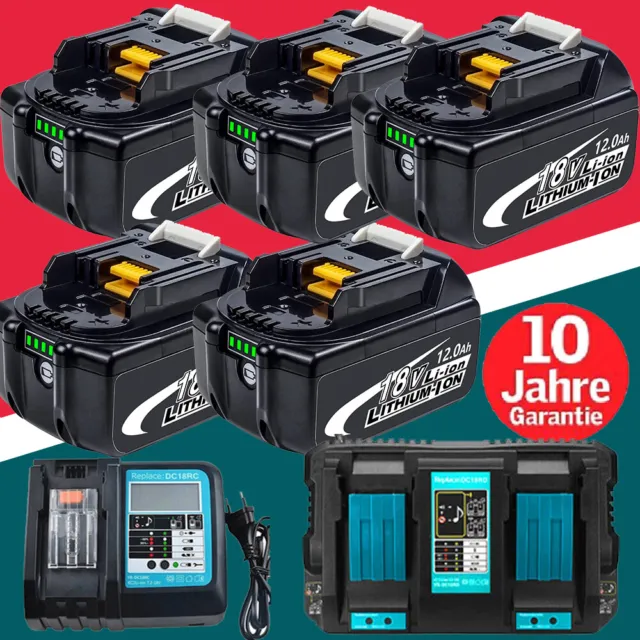 2 batterie originali 18 V 9,0 Ah BL1860B per Makita BL1850B BL1830 LXT LED/caricabatterie