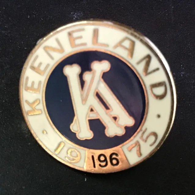 Keeneland Club Member Men's 1975 Enamel Member Pin EXCELLENT CONDITION