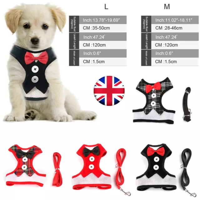 Escape Proof Cat Harness Jacket and Lead Soft Mesh Small Dog Kitten Vest M/L UK