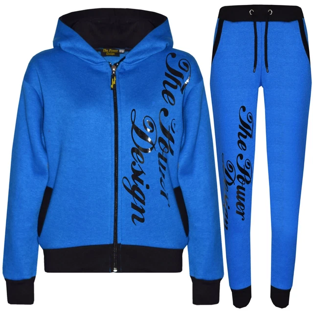 Bambine Tuta di Design The Power Design Top E Fondo Jogging Suit