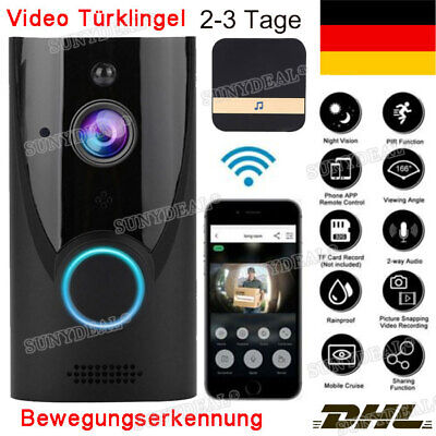 Timbre DE puerta con cámara HD visión nocturna WLAN WIFI Video timbre inalámbrico Ring Doorbell DE