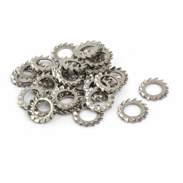 8mm Int. Dia acier inox 304 Joint verrouillage rondelle denture ext. 30pc