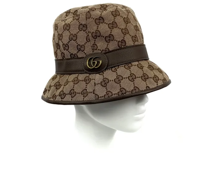 AUTHENTIC GUCCI FEDORA Monorgram Bucket Hat Cap Beige Size M $300.00 -  PicClick