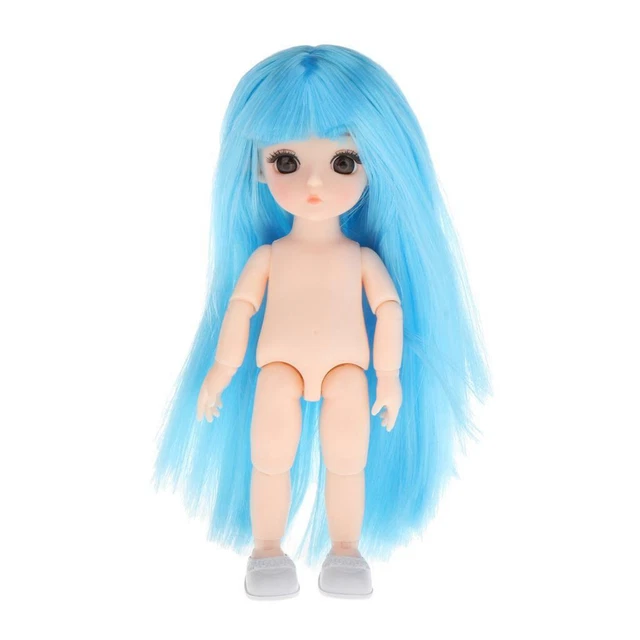 16 cm mobili 13 articolazioni 1/12 corpo bambola BJD occhi 3D con scarpe