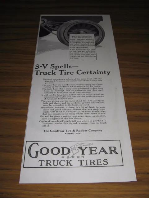 1915 Print Ad Goodyear Truck Tires Made in Akron,Ohio