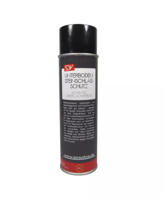 6x Unterbodenschutz Steinschlagschutz Spray schwarz 500ml lackierbar  bitumenfrei 