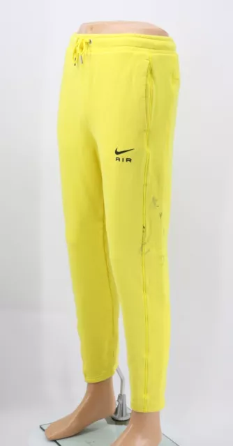 Nike Air Max Terry Joggers Mens Uk M Yellow Track Pants En