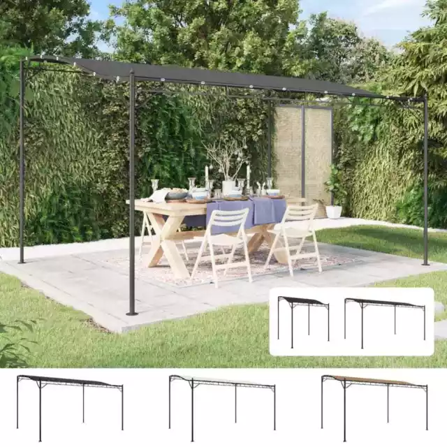 Auvent Tente de Réception Gazebo d'Extérieur Jardin Tissu et Acier