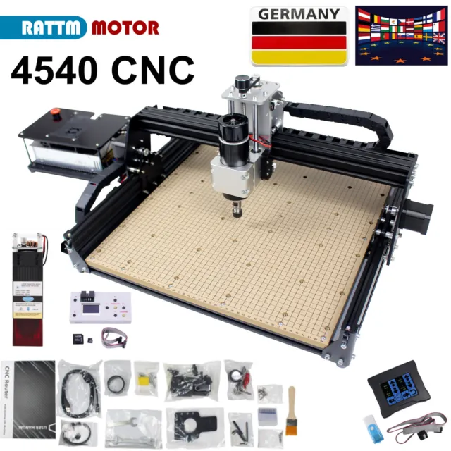 〖DE〗 500W 4540 CNC Router 40W Laser Engraver Machine Mill Metal Stainless Steel