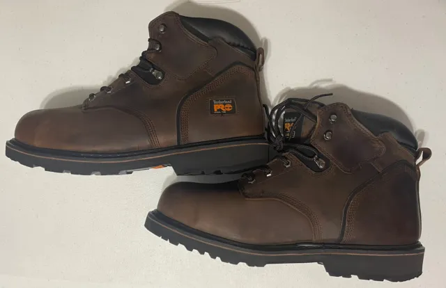TIMBERLAND PRO PIT Boss 6” Steel Toe Work Boots Brown Men’s Size 14 M ...