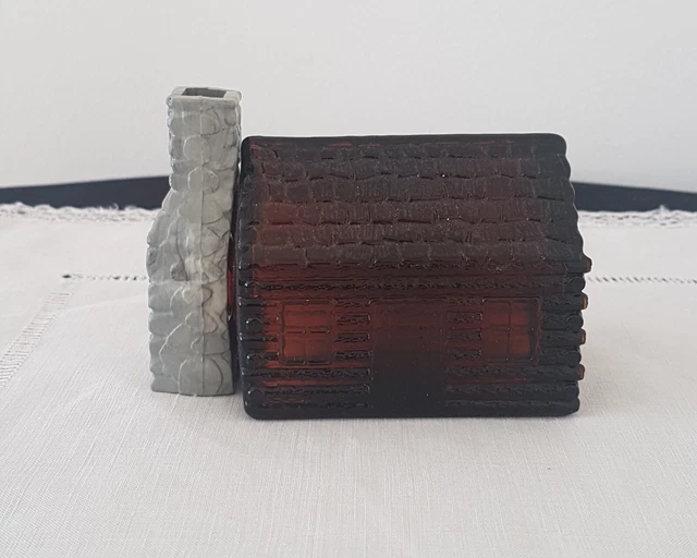 ANCIEN FLACON PARFUM AVON EN FORME DE MAISON AVEC CHEMINÉE EN PIERRES ...
