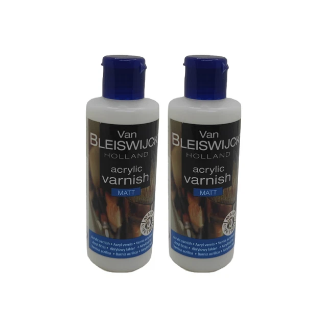 2x 80 ml laca acrílica firnis barniz laca transparente base de agua mate transparente