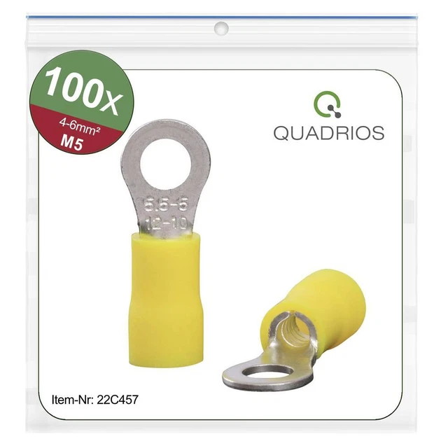 Quadrios 22C457 Cosse à oeillet Section max.=6.0 mm² Ø du trou=5.3 mm