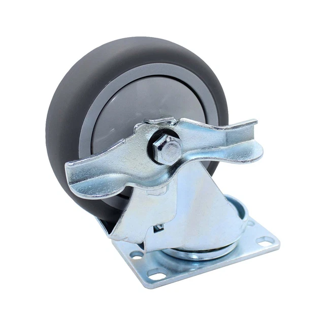 SNAP-LOC 300 lb Caster 4 Inch General Purpose Thermoplastic Swivel-Brake