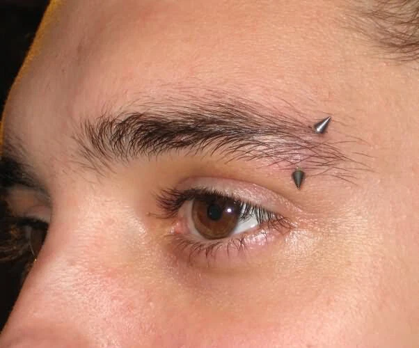 2- Curved Barbell Eyebrow Ring with 3mm Spike Beads Hot Body Jewelry Lip Nipple