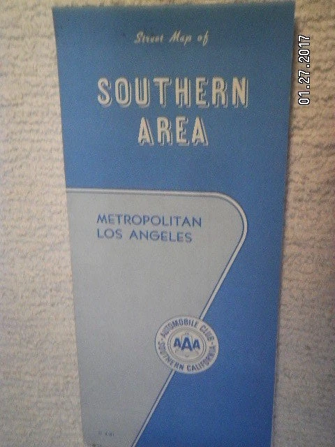 VINTAGE AAA ROAD Map Of Los Angeles Southern Area California 1981 8 99 PicClick