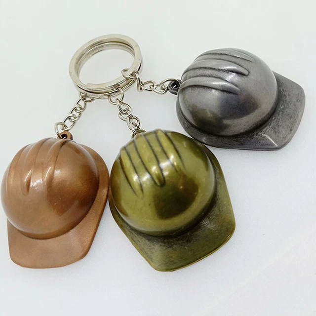 Mini Metal Simulation Helmet Key Chains Keyfob for Car Office House Knapsack
