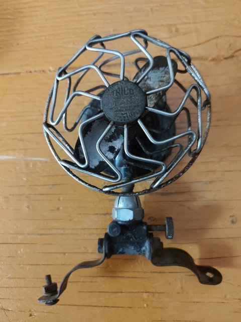 Vintage Trico Mechanical Vacuum Fan interior cooling air Accessory with mount Vintage Trico Mechanical Vacuum Fan interior cooling air Accessory with mount