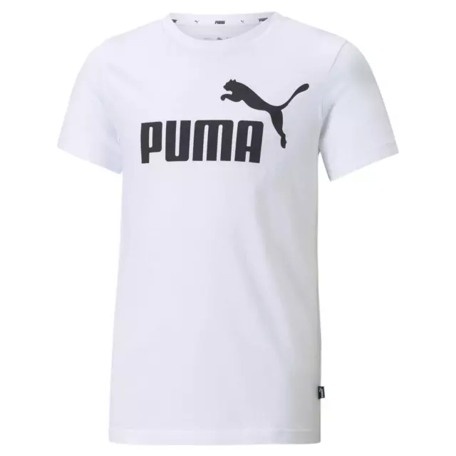 Puma No1 Logo T Shirt Boys Crew Neck Tee Top Short Sleeve Stamp