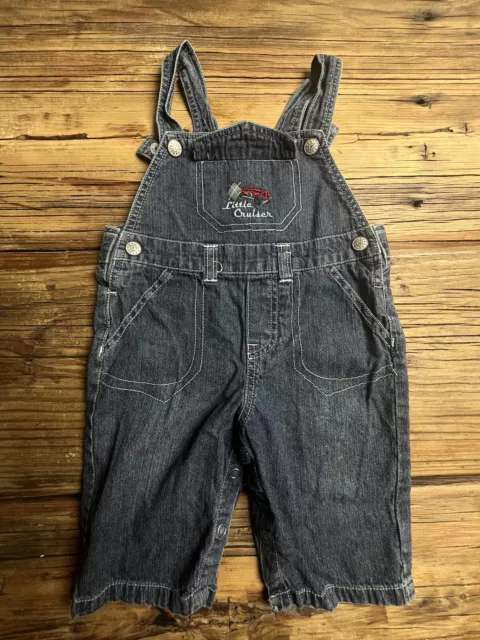 ✔️Infant Baby KOALA KIDS  Denim Jeans Bib Overall Shorts Size 3-6 Months 3-6M