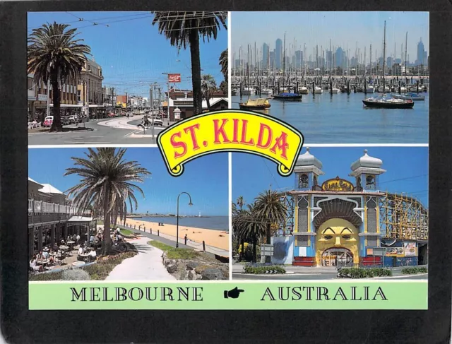 B5517 Australia V St Kilda Melbourne Luna Park postcard