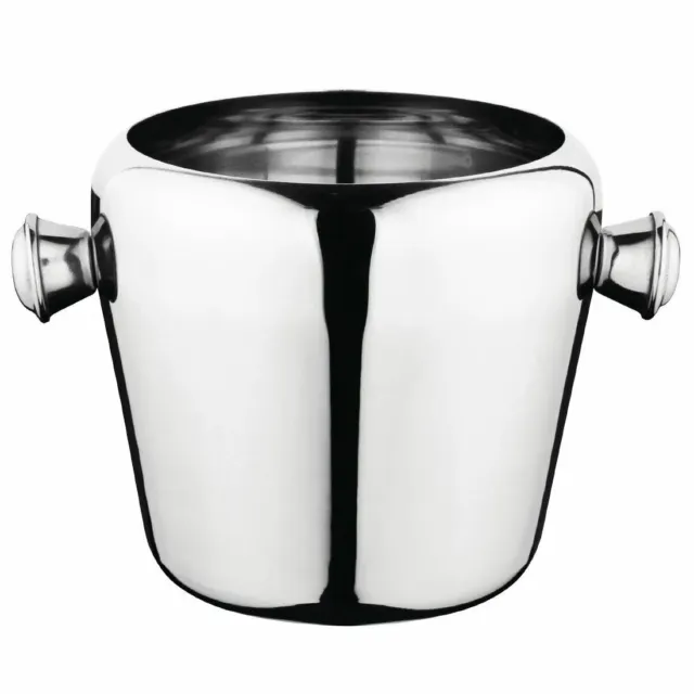 Olympia Mini Ice Bucket High Polish Stainless Steel Dishwasher Safe Chiller 1L