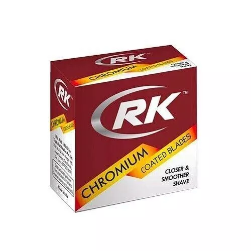 100 hojas de afeitar de doble filo, RK cromo inoxidable DE INDIA