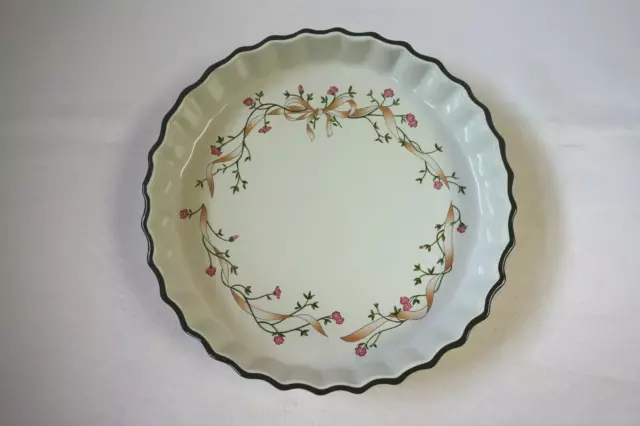 Johnson Brothers Cloverleaf Eternal Beau China Flan / Quiche Dish – 23cm Wide