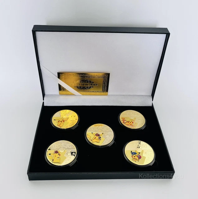 gold plated pokemon cards full set 7 Piece Pokemon Gold Bar 1oz Bullion Box Set (Gold Plated) main image 0