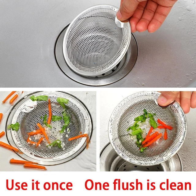 Kitchen Stainless Steel Sink Strainer Drain Plug Hole Filter StoppJ2 Mesh I9S8