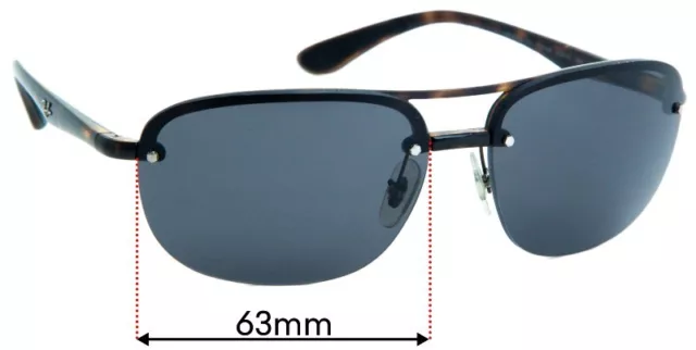 SFx Replacement Sunglass Lenses Fits Ray Ban Rb4275-ch Chromance - 63mm Wide