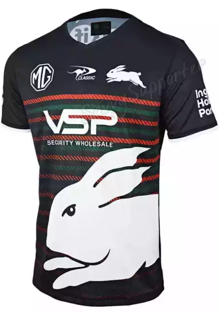 South Sydney Rabbitohs 2024 NRL Mens Warm Up Shirt Sizes S-7XL BNWT