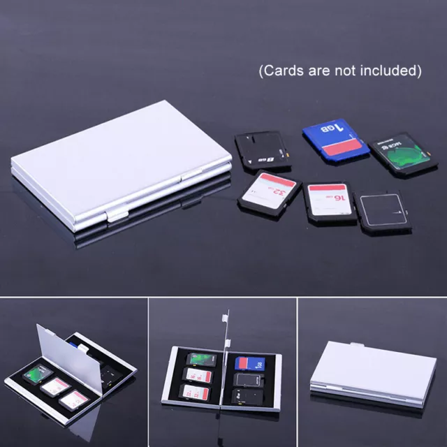 Boîte stockage de mémoire support carte écart-type durable 6 SD Micro-Aluminium
